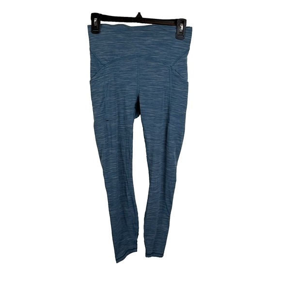 Lululemon Power Thru High-Rise Tight 25" Size 6 W5DHCS Heathered Capture Blue - Picture 3 of 11